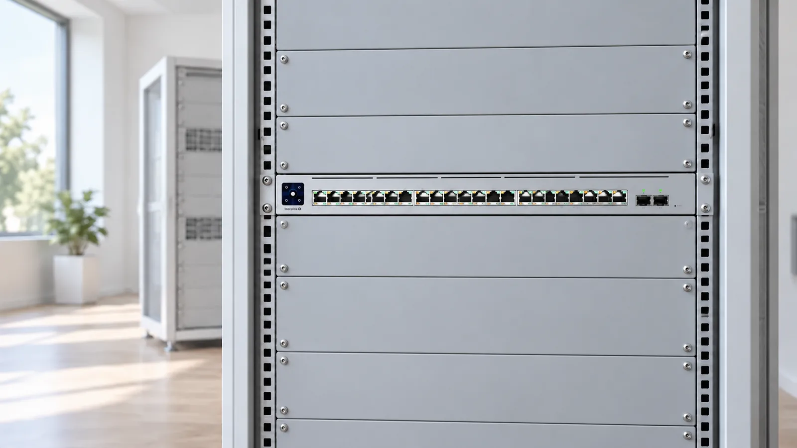 Switch Enterprise Campus 24 PoE i en ljus miljö (illustration)