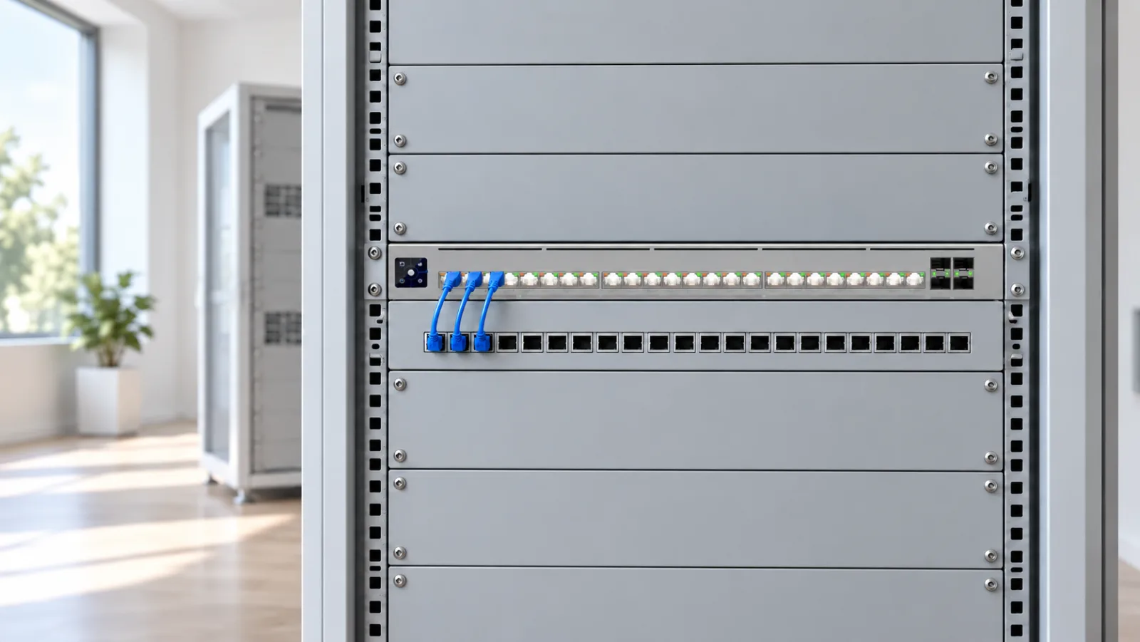 Switch Enterprise Campus 24S PoE i en ljus miljö (illustration)