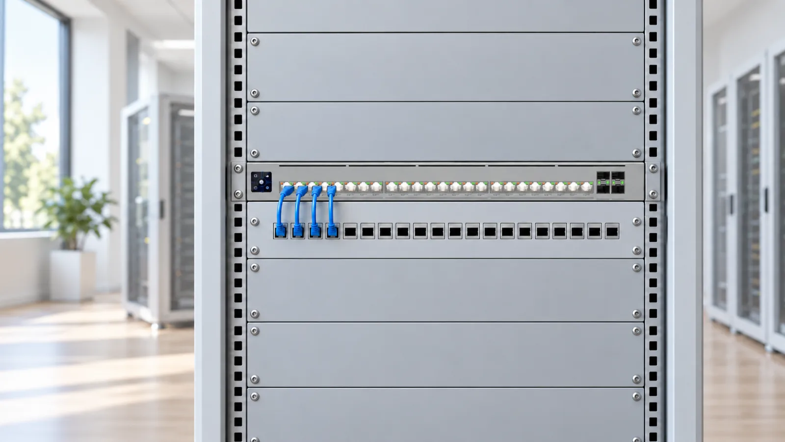 Switch Enterprise Campus 24S i en ljus miljö (illustration)