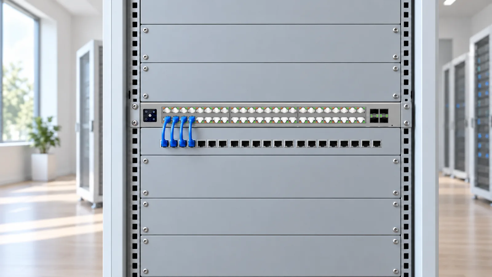 Switch Enterprise Campus 48S i en ljus miljö (illustration)