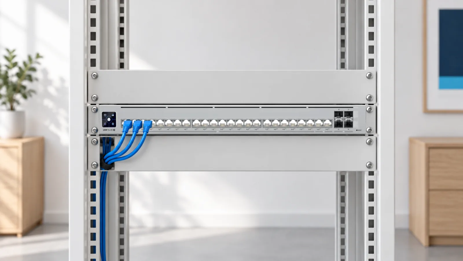 Switch Pro HD 24 PoE i en ljus miljö (illustration)