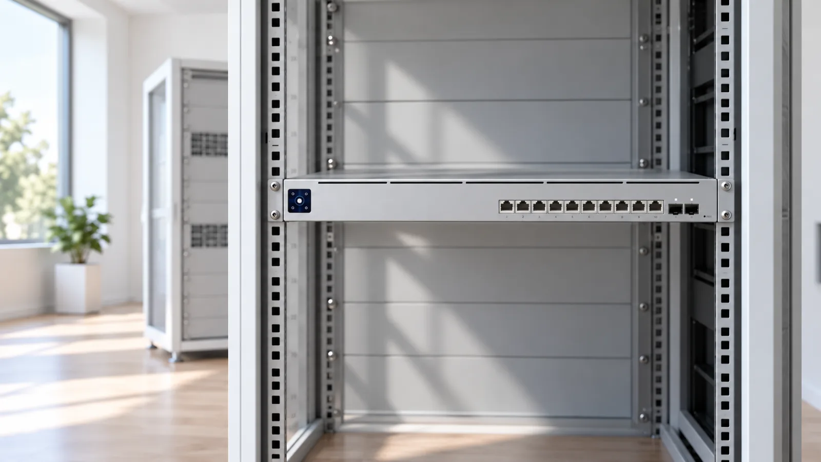 Switch Pro XG 10 PoE i en ljus miljö (illustration)
